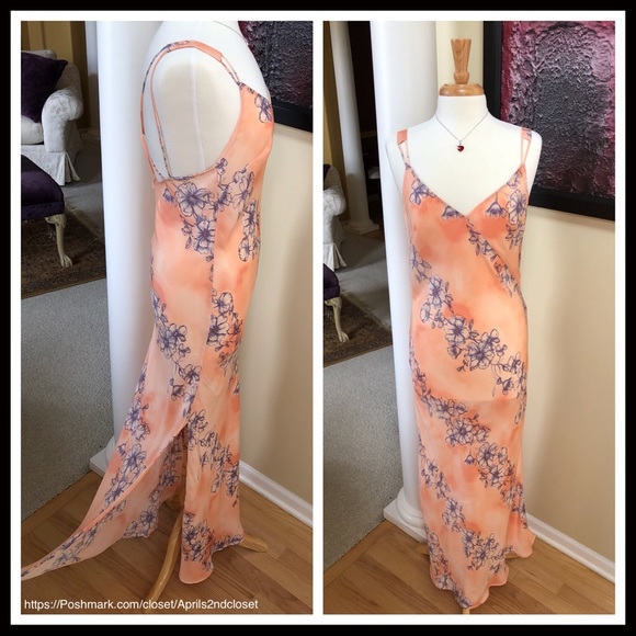 FREE PEOPLE Maxi Floral Print Silky Slip Dress - Picture 3 of 6